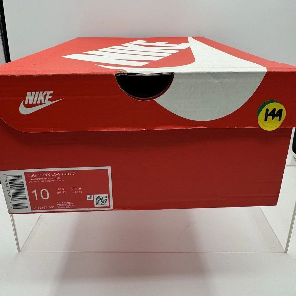 Brand New Nike Dunk Low Team Red Shoes Sneakers DD1391-601 Men's Size 10